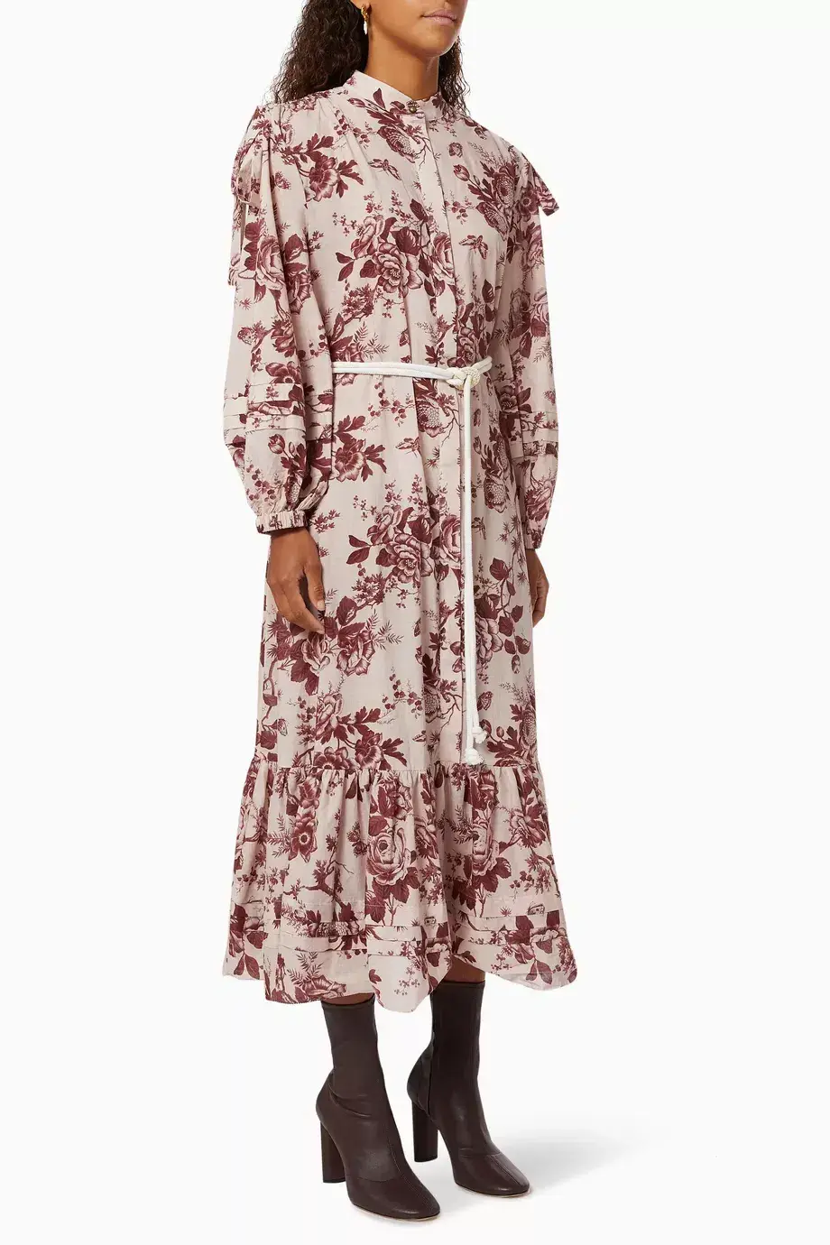 Alemais Heathier Tie Shoulder Dress Print Size AU 12  - Image 3