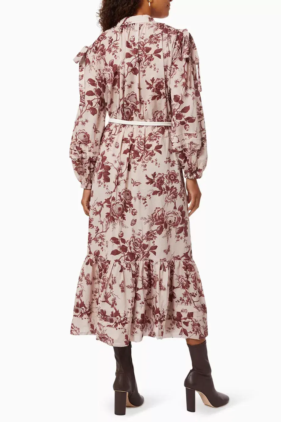 Alemais Heathier Tie Shoulder Dress Print Size AU 12  - Image 2