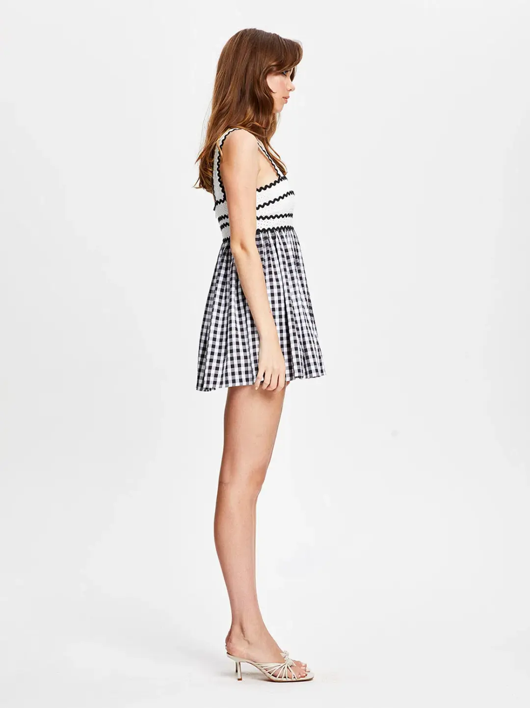 Alice McCall Wild Angels Mini Dress Black Print Size 12 for rent on The Volte - main image