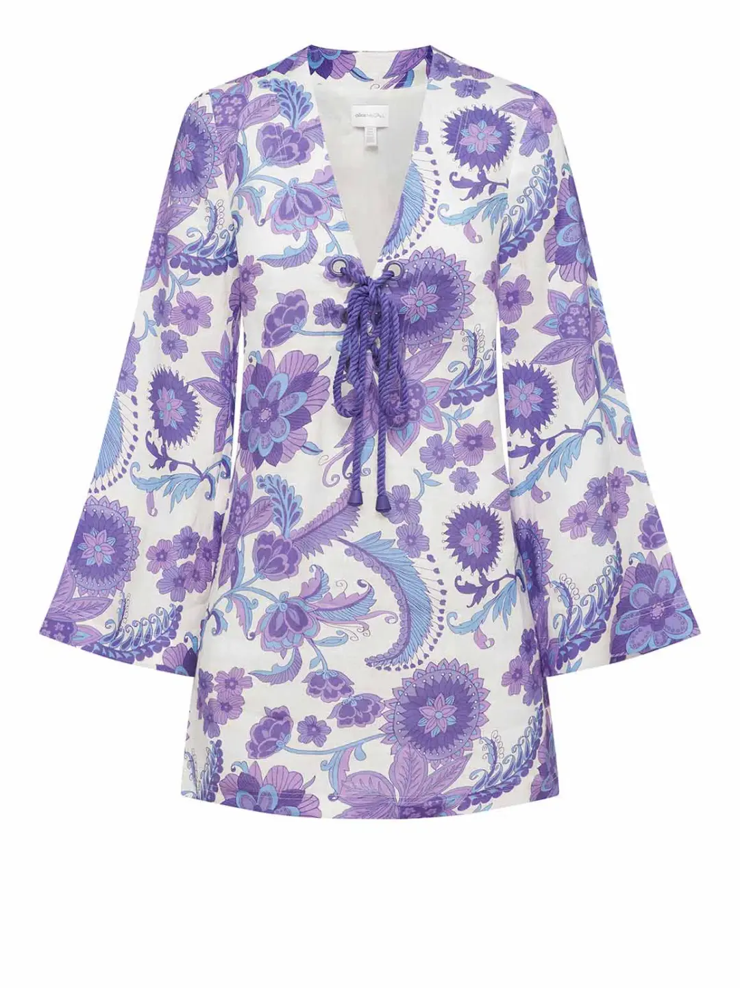Alice McCall Blueberry Nights Dress Jacaranda Print Size 6 for rent on The Volte - main image