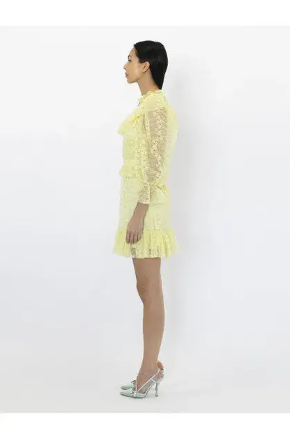 Alice McCall Love My Way Mini Dress Lemon Yellow Size 6 - Image 5