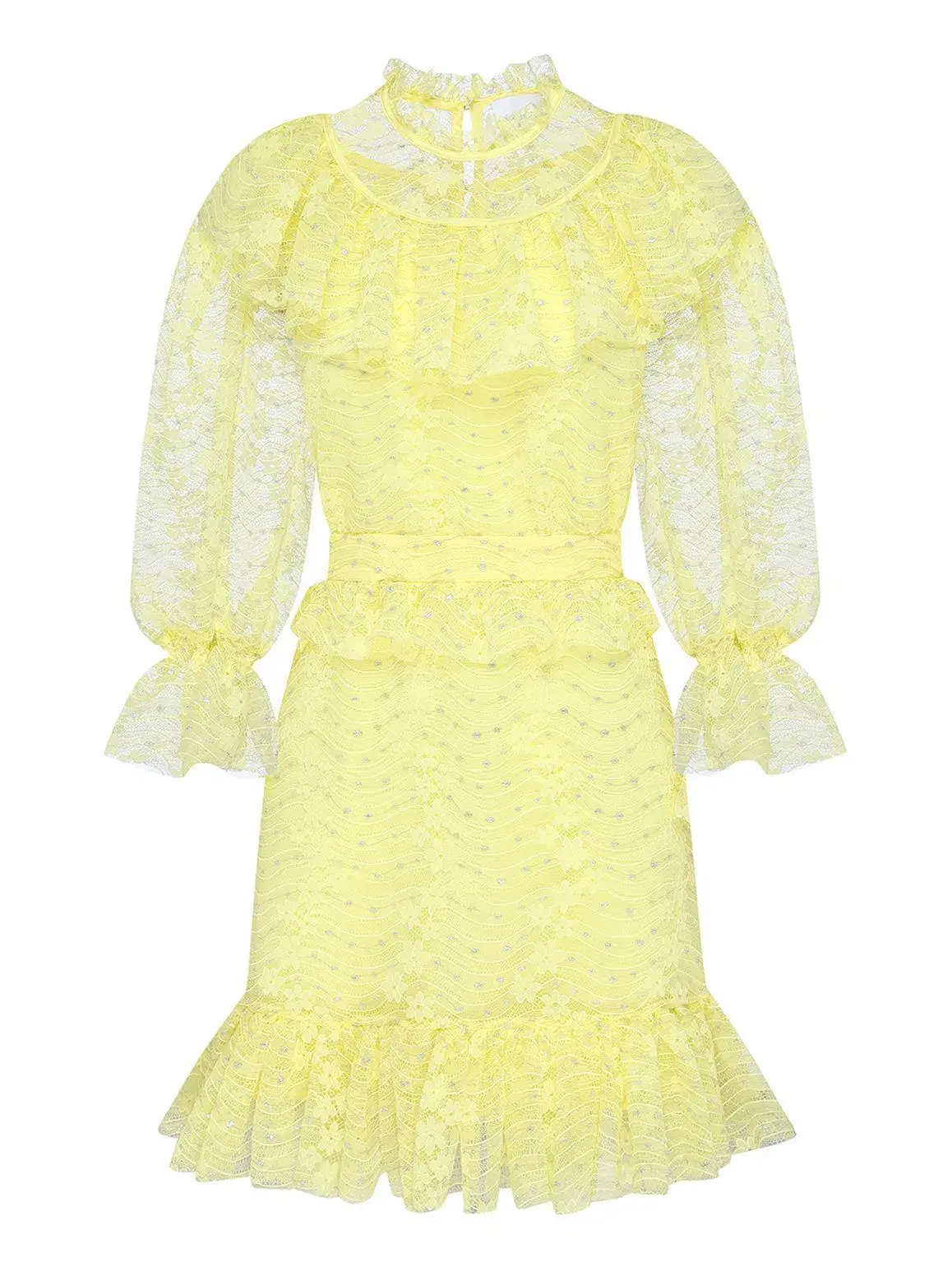 Alice McCall Love My Way Mini Dress Lemon Yellow Size 6 - Image 6