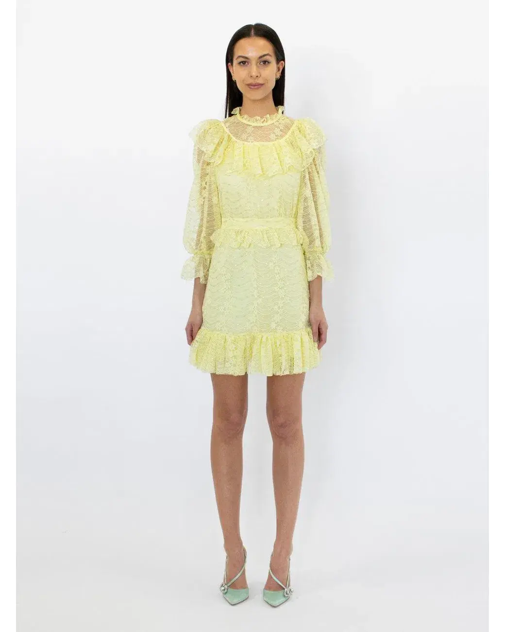Alice McCall Love My Way Mini Dress Lemon Yellow Size 6 for rent on The Volte - main image