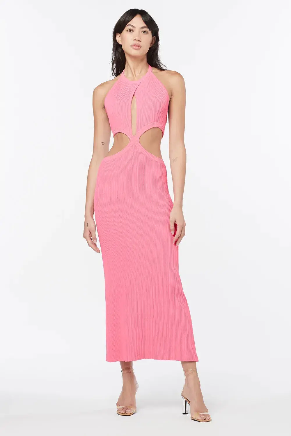 Manning Cartell Beyond Limits Knit Midi Dress Pink Size XS / AU 6 - Image 1