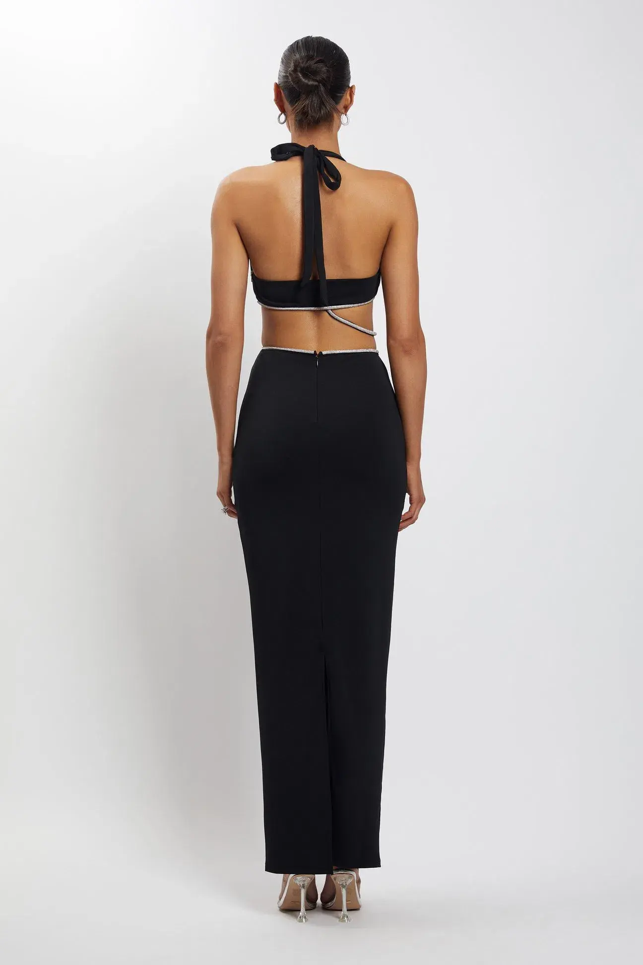 Meshki Nicha Diamante Cut Out Midi Dress Black Size XS - Image 2