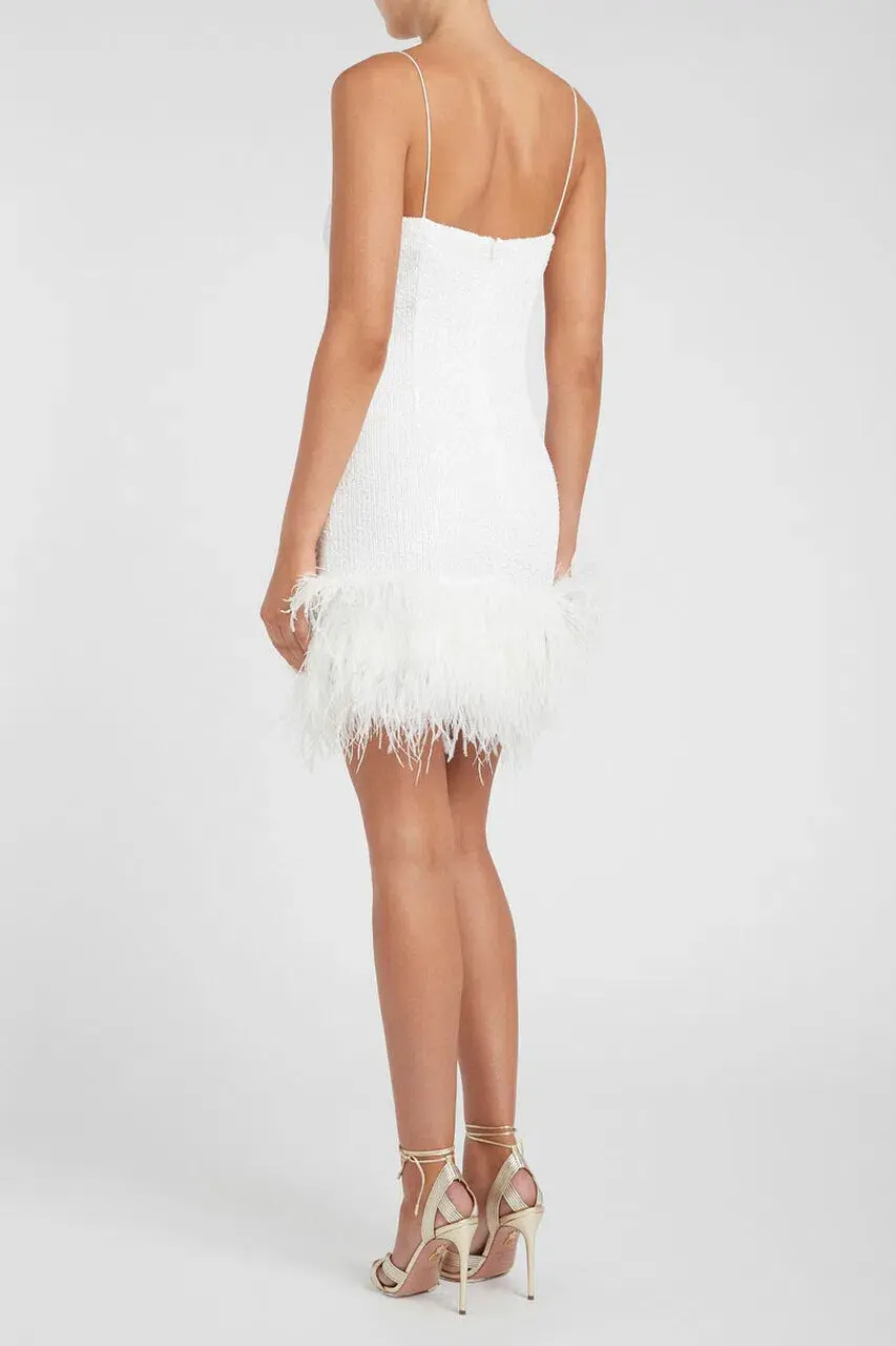 Rebecca Vallance Sylvie Mini Dress White Size 8 - Image 2