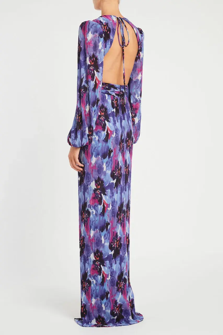 Rebecca Vallance Purple Rain Gown Print Size 10 - Image 2