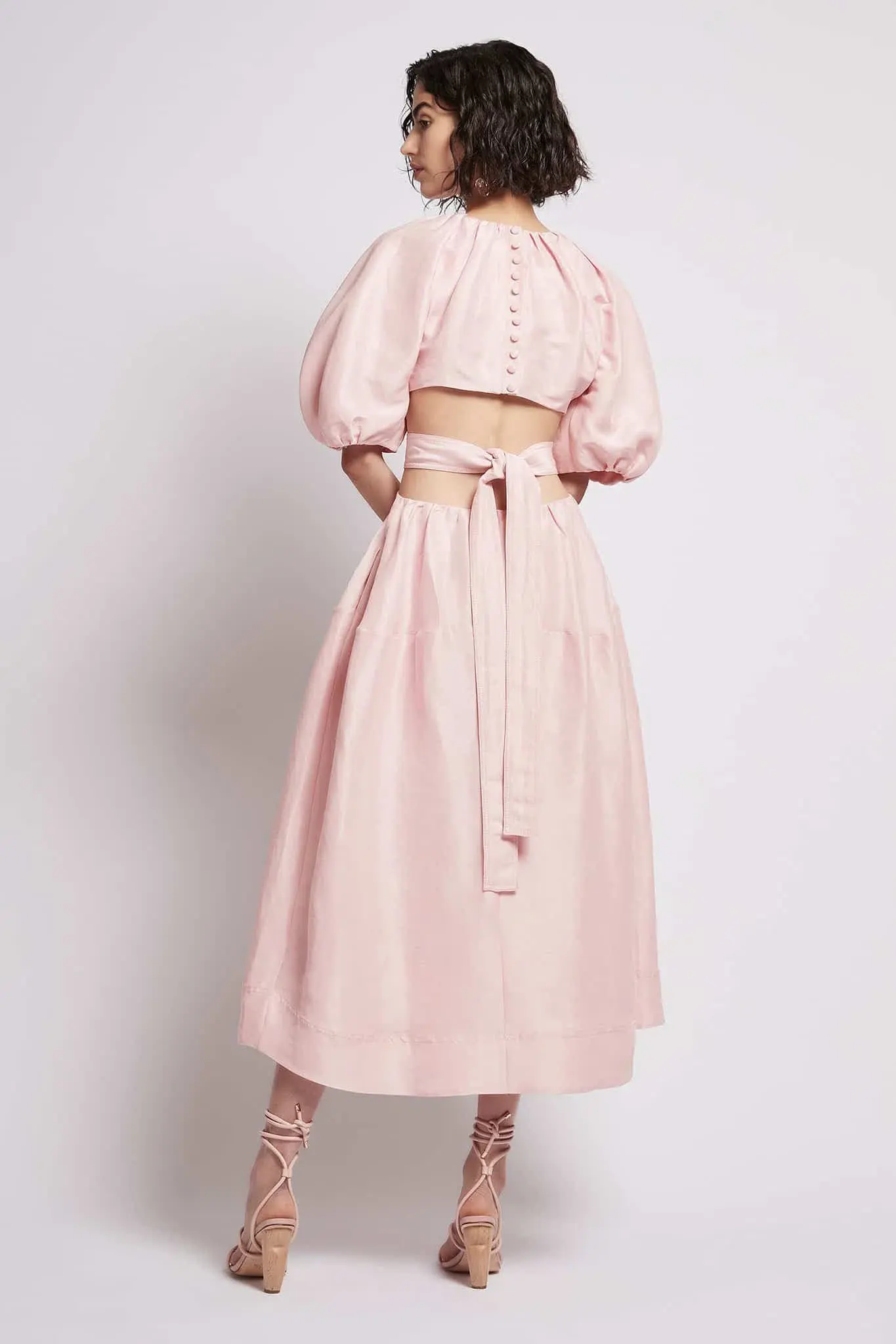 Aje Mimosa Cut Out Midi Dress Pink Size 4 - Image 2