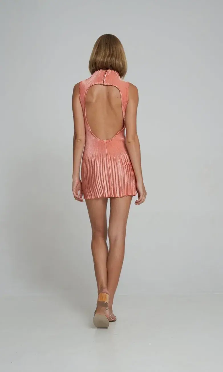 L’Idée Soiree Gisele Mini Dress Spritz Peach Size 12 - Image 2