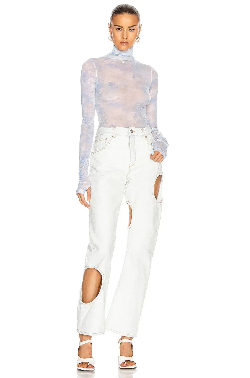 Off-White Cloud Print Bodysuit Print Size S / Au 8 - Image 1