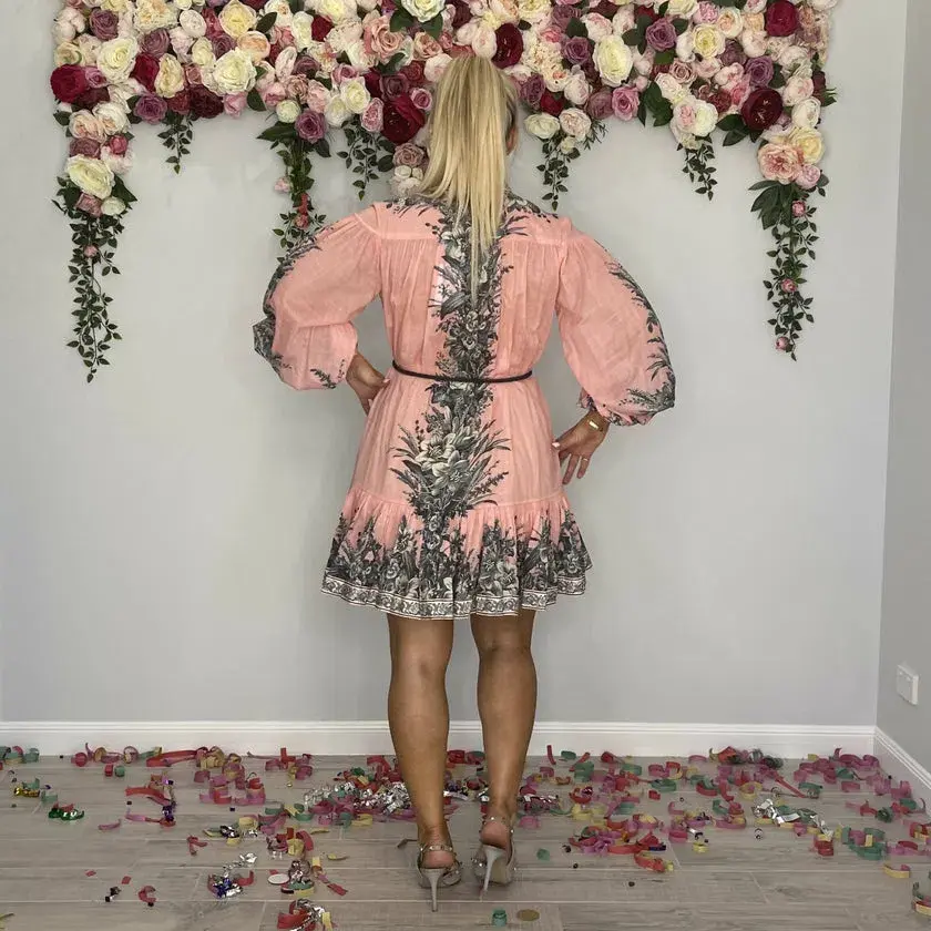 Zimmermann Moonshine Floral Mini Dress Print Size AU 12 - Image 2
