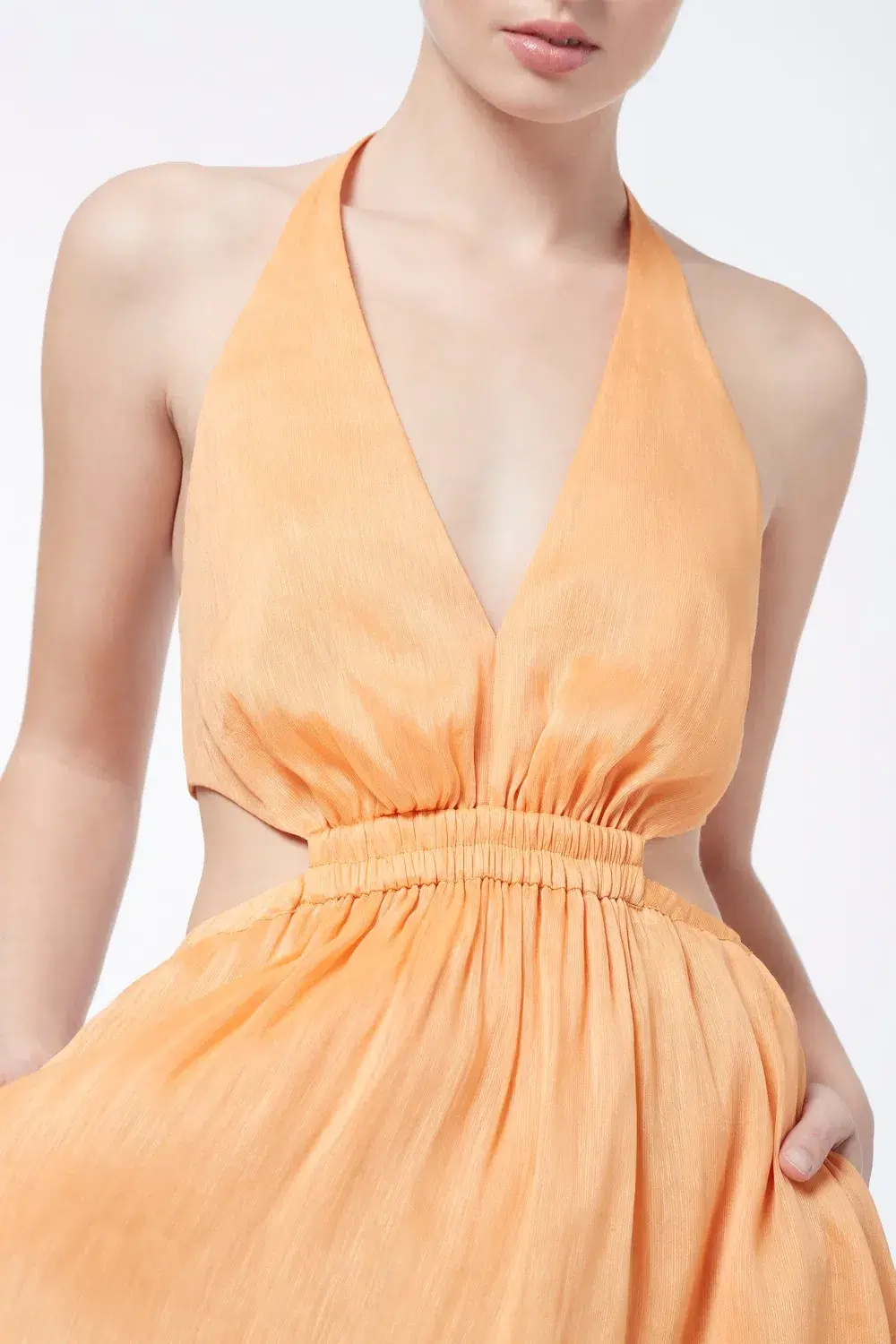 Manning Cartell Lyrical Colours Halter Maxi Dress Orange Size 8 - Image 2