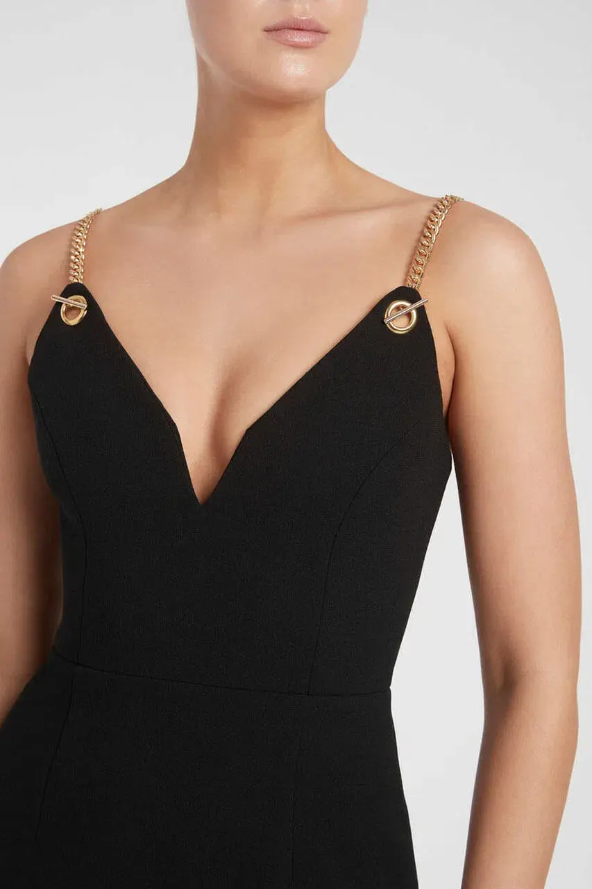 Rebecca Vallance Iman V Wire Mini Dress Black Size 8 - Image 4