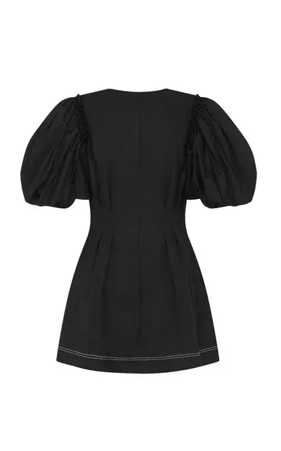 Aje Quietude Puff-Sleeved Mini Dress Black Size 6  - Image 6