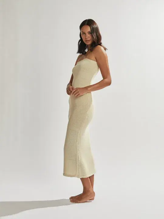 One Mile the Label Cora Maxi Dress Custard Size 6  for rent on The Volte - main image