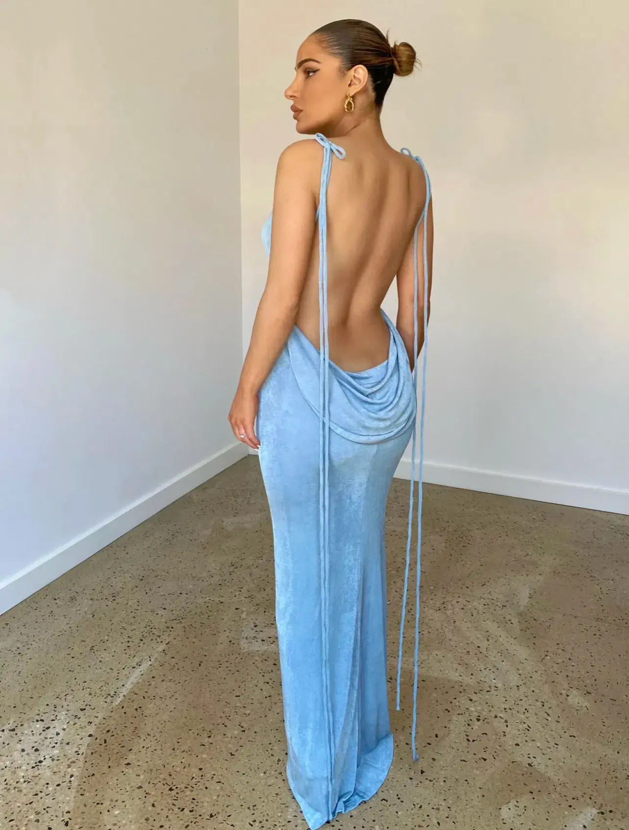 Melani The Label Cristina Gown Powder Blue Size 8 - Image 3