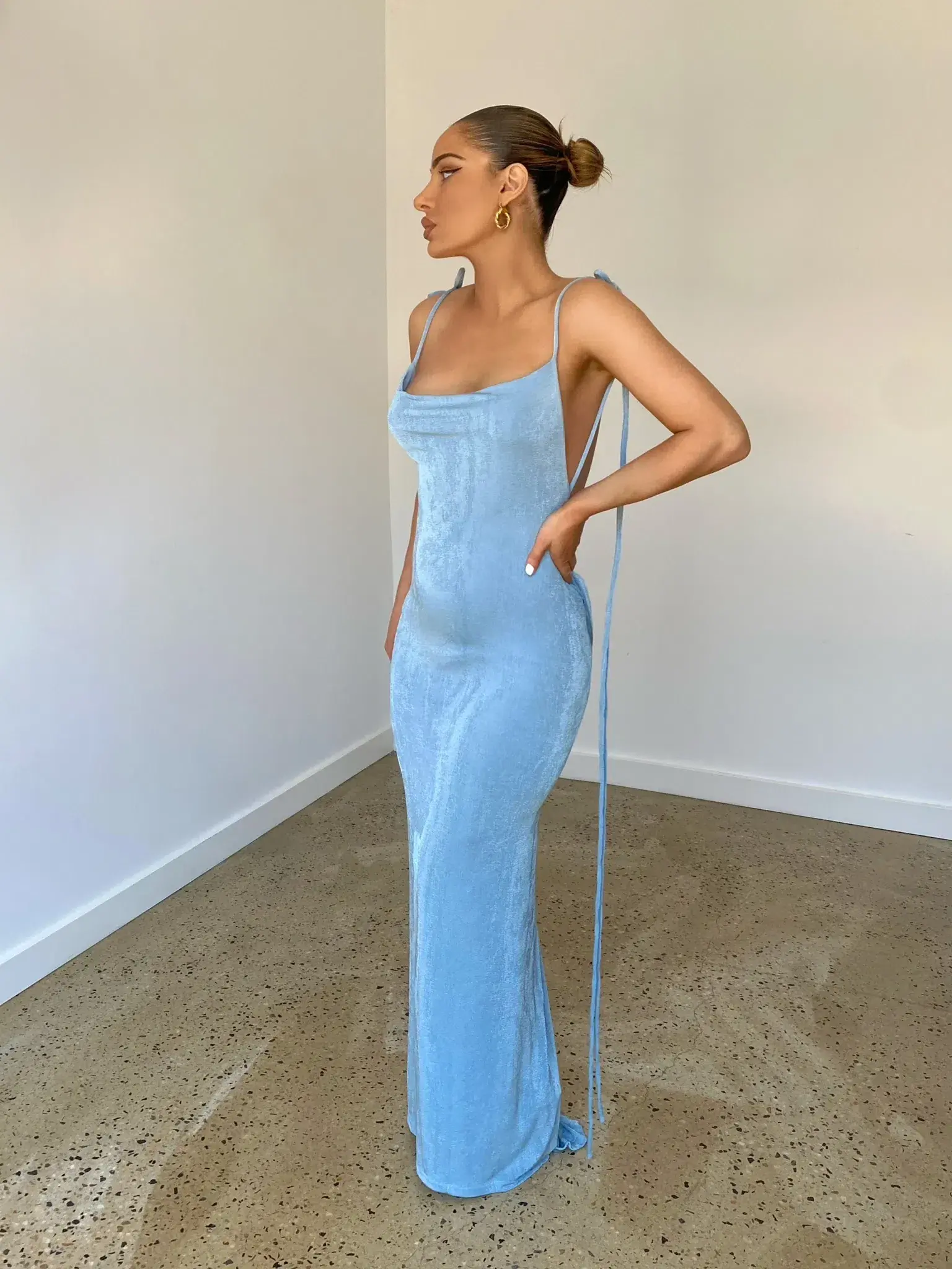 Melani The Label Cristina Gown Powder Blue Size 8 - Image 1