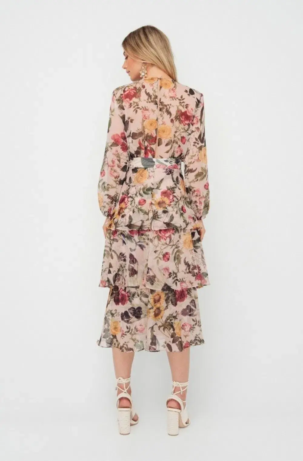 Sheike Cupid Floral Tiered Dress Mulit Size 6  - Image 2