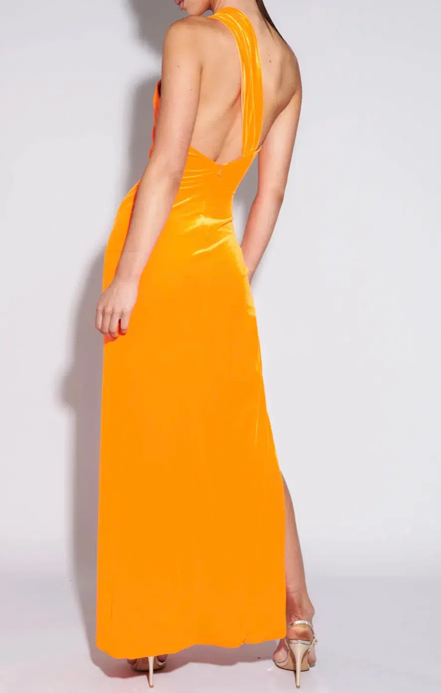 Effie Kats Lana Gown Neon Orange Size S for rent on The Volte - main image