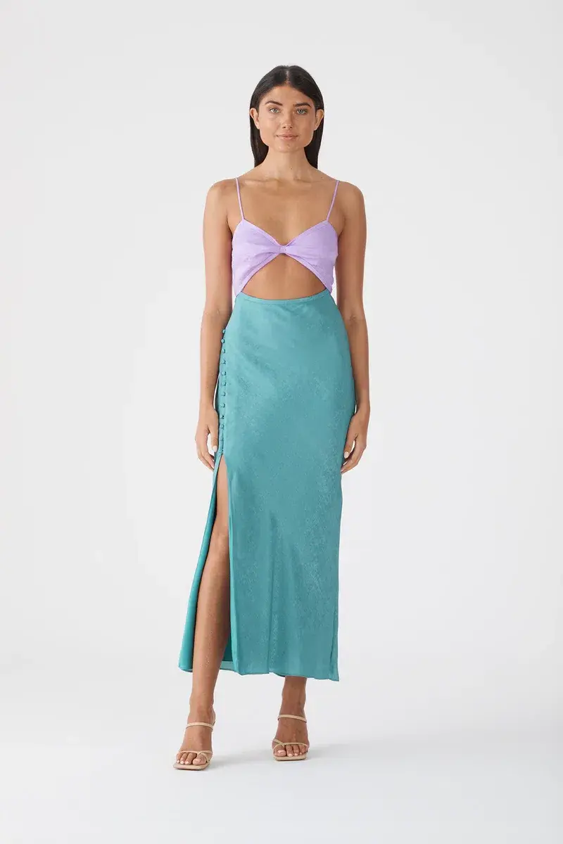 San Sloane Alona Midi Dress Green Size 8 - Image 1