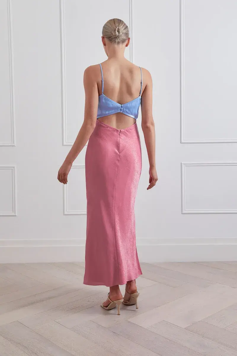 San Sloane Alona Midi Dress Pink Size 10  - Image 2