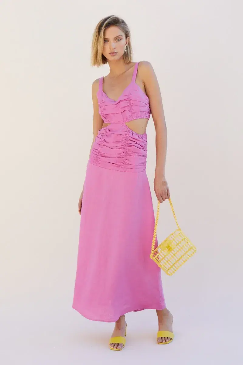 Suboo Aster Maxi Dress Pink Size 8 - Image 3