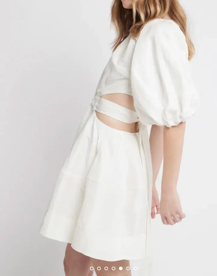 AJE Psychedelia Cut Out Mini Dress White Size 6 - Image 6