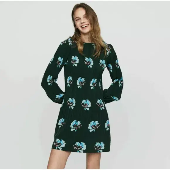 Maje Green Floral Dress Print Size 10  - Image 1