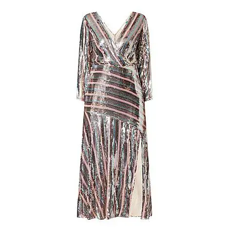 Rixo Tyra Midi Dress Sequin Size 10-12 - Image 5