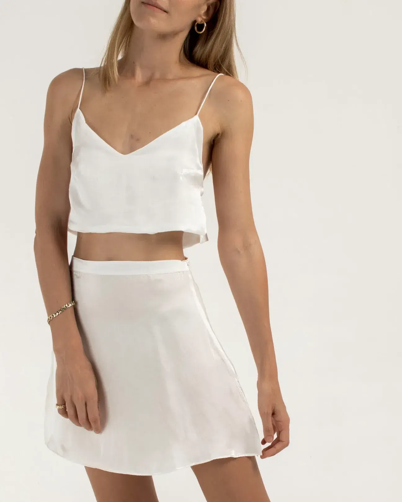 Generation of Saints The Anais Silk Skirt White Size 8 - Image 1