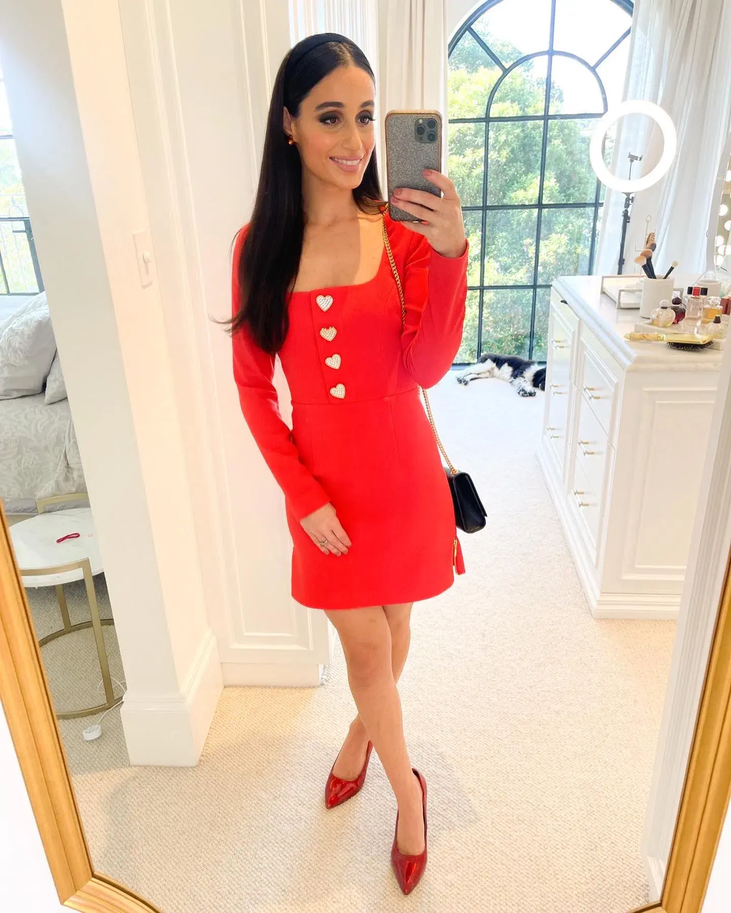 Rebecca Vallance Amanda Long Sleeve Mini Dress Red Size 6 - Image 5