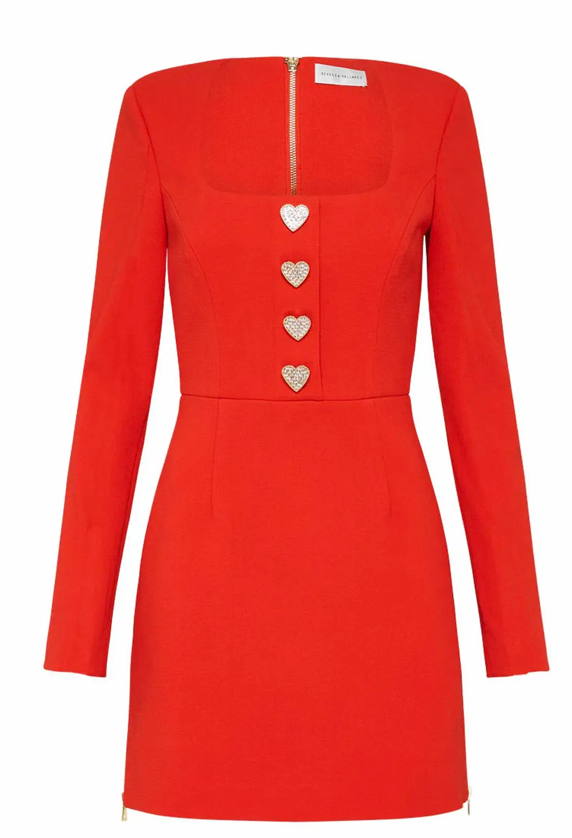 Rebecca Vallance Amanda Long Sleeve Mini Dress Red Size 6 - Image 6