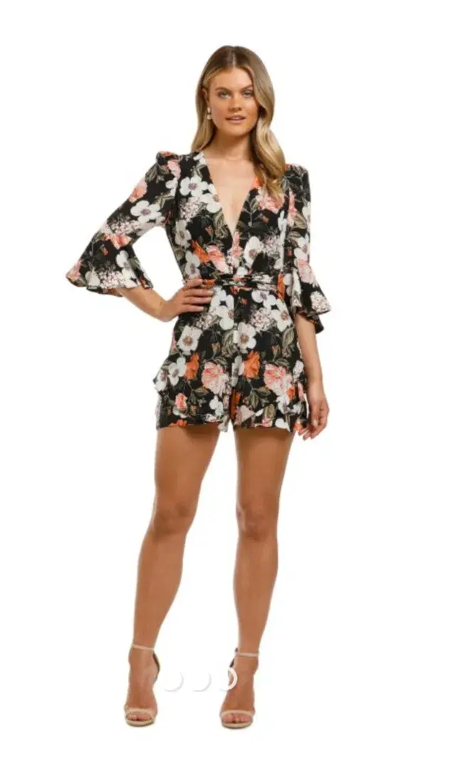 Thurley Rendezvous Playsuit Floral Print Size 10 - Image 6