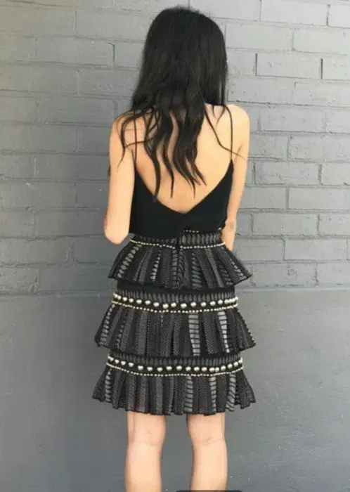 Thurley Crescent Skirt Black Size 10 - Image 3