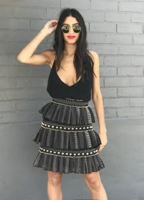 Thurley Crescent Skirt Black Size 10 - Image 1