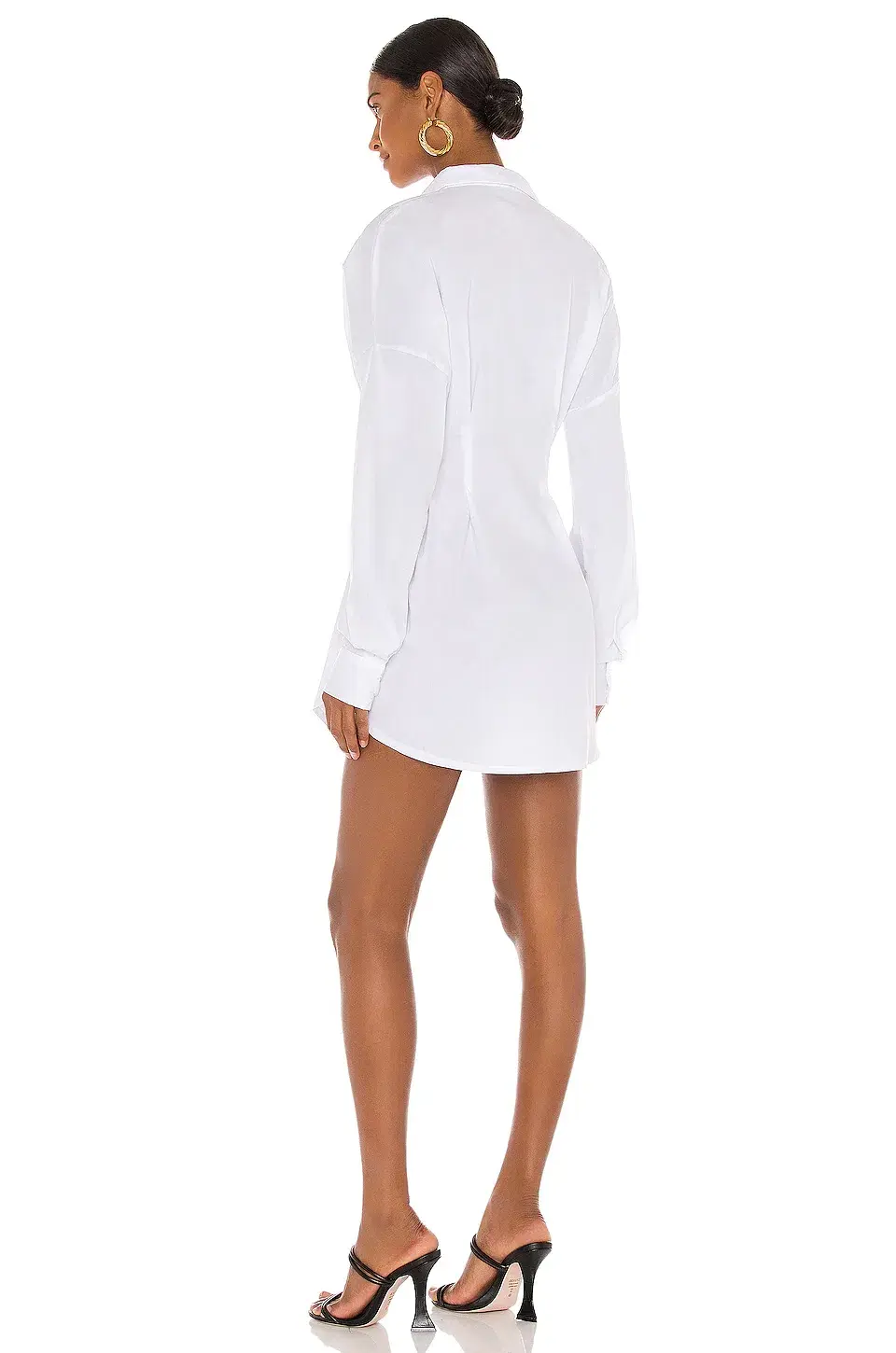 OW Collection White Ella Shirt Dress White Size M/AU 10 - Image 2
