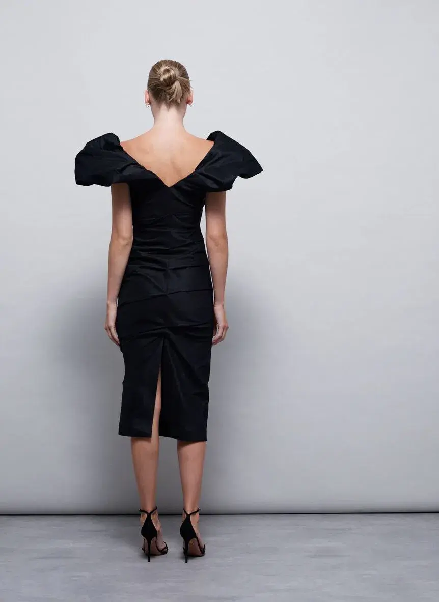 Rachel Gilbert Frey Dress Black Size 3 / AU 12 for rent on The Volte - main image