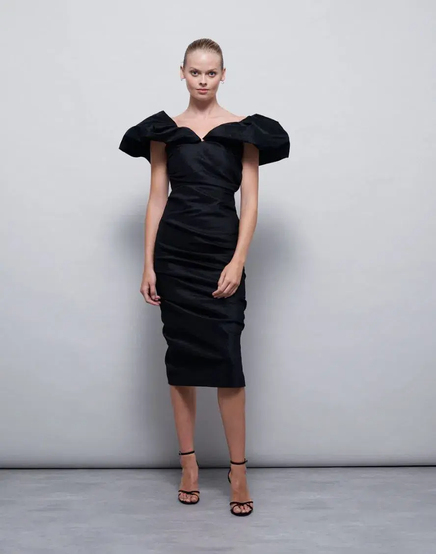 Rachel Gilbert Frey Dress Black Size 3 / AU 12 for rent on The Volte - main image