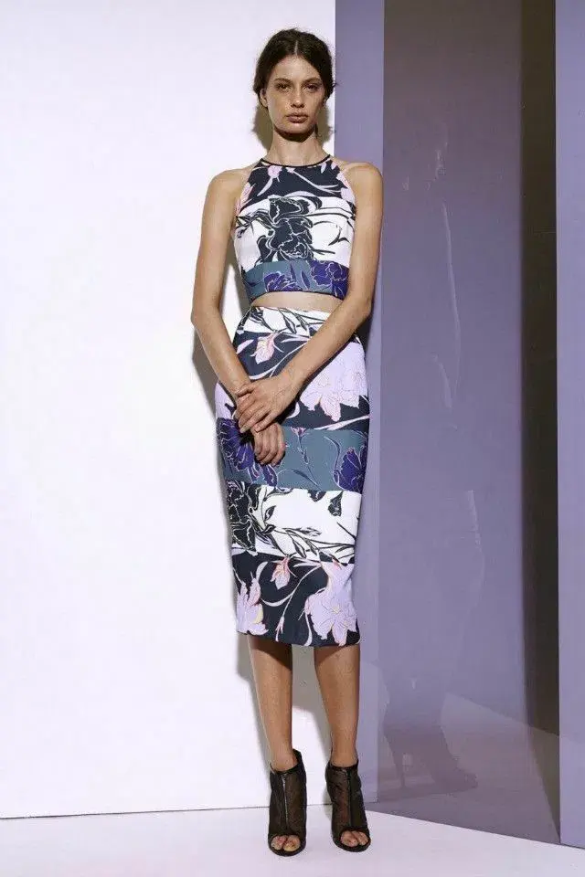 Shona Joy Two Piece Set Print Size 8 skirt/10 top - Image 1