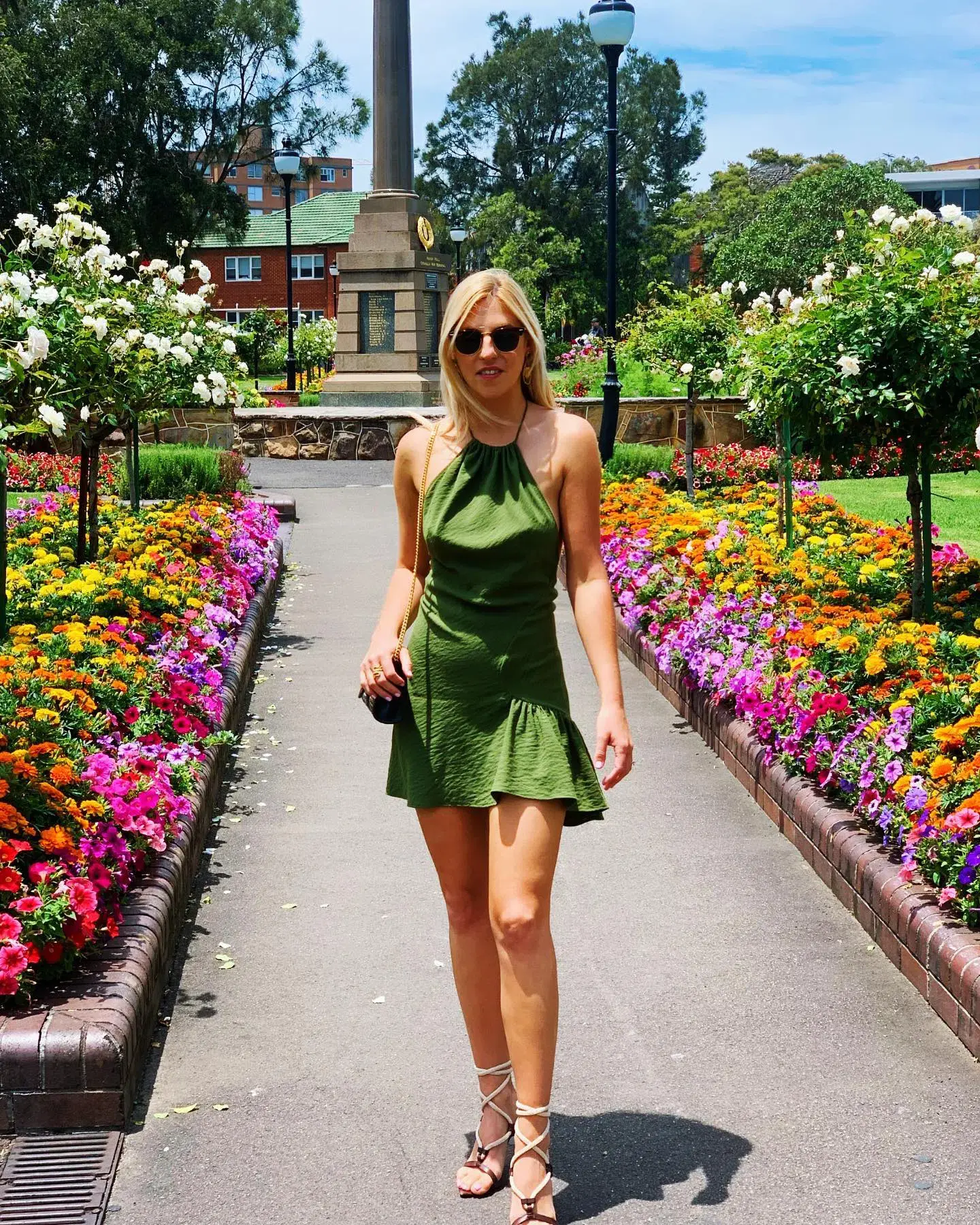 One Fell Swoop La Californie Mini Dress Green Size 8 - Image 2