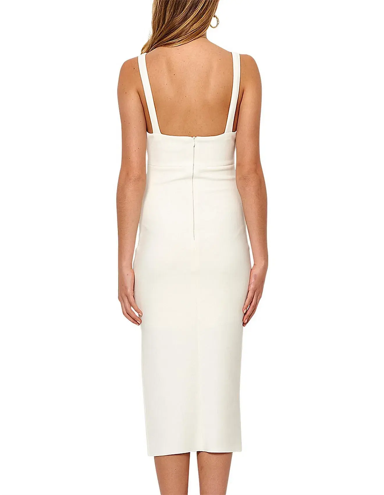 Bec & Bridge Bon Marche Cut Out Midi Dress White Size 8 - Image 3