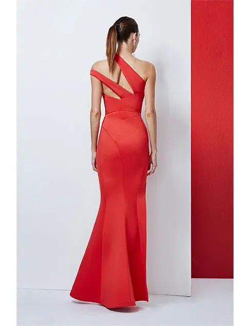 Rachel Gillbert Asta Off Shoulder Gown Red Size 0 - Image 3