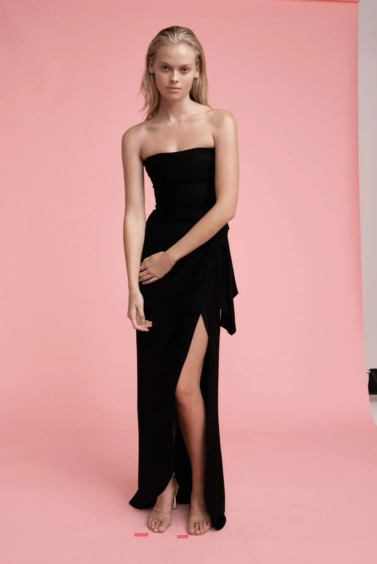 Manning Cartell Asymmetrical Games Strapless Gown Black Size 6 - Image 1