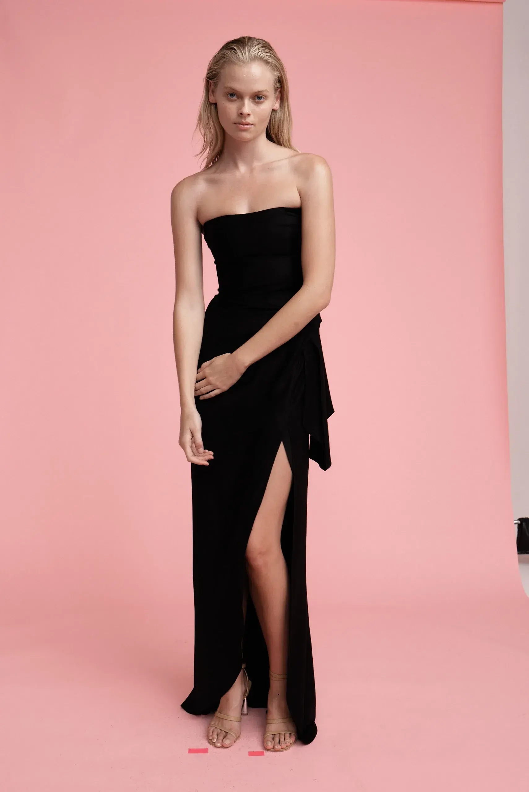 Manning Cartell Asymmetrical Games Strapless Gown Black Size 6 - Image 1