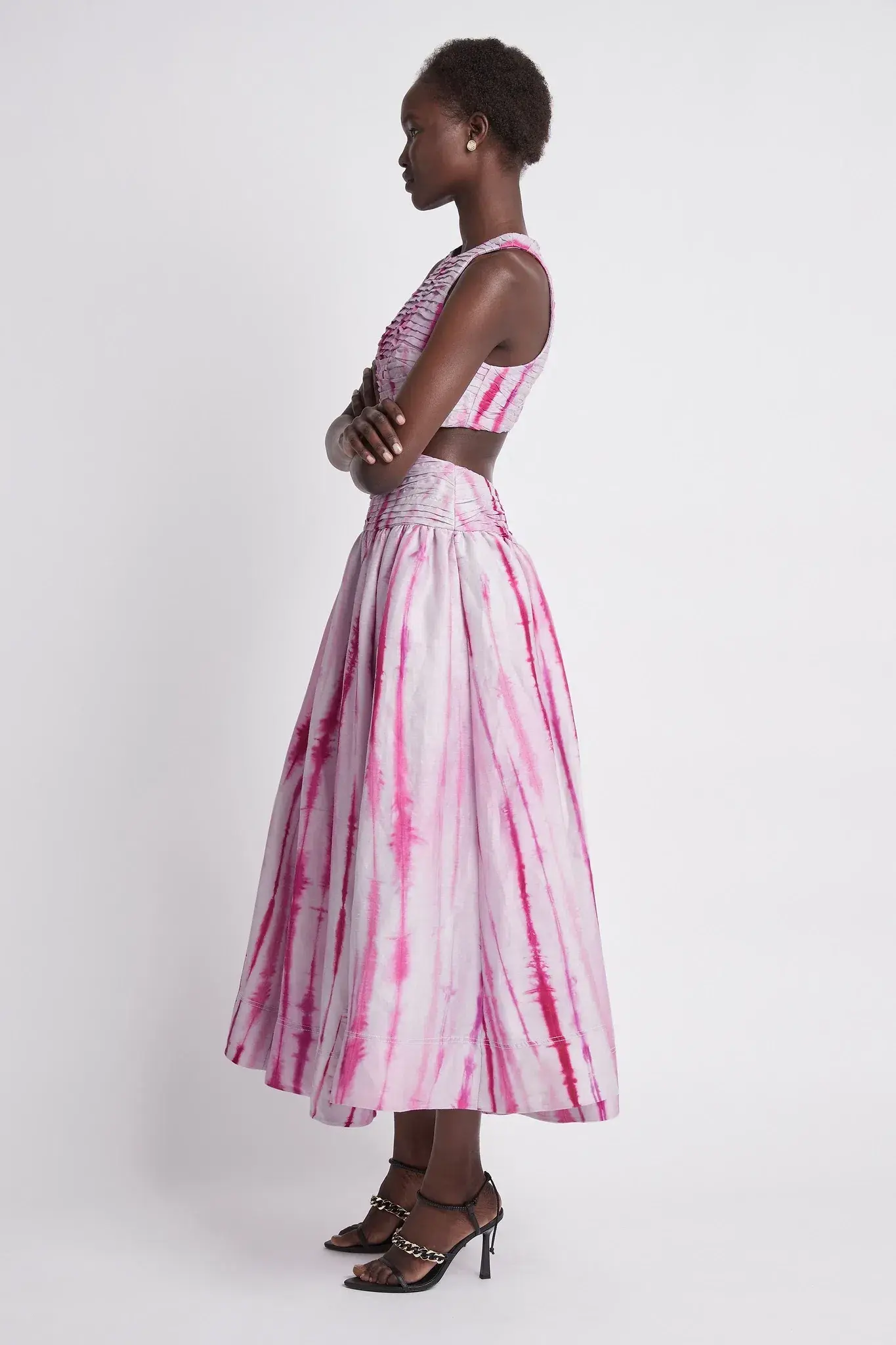Aje Introspect Cut Out Midi Dress Pink Size 10  - Image 3