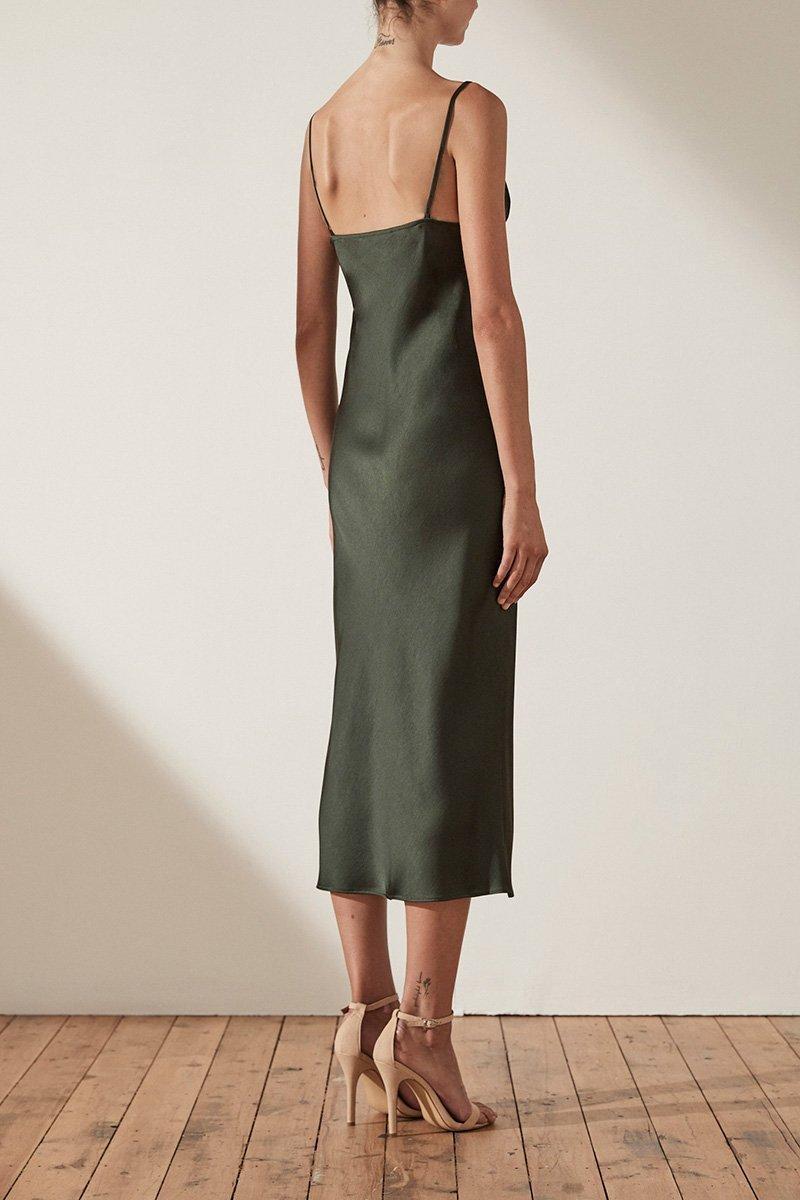 Shona Joy Douglas Bias Slip Midi green 6 - Image 3