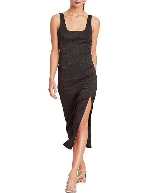 Bec & Bridge Ze'bre Midi Dress Black Size AU 6 - Image 1