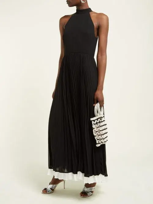 Zimmermann Sunray Belted Pleated Chiffon Midi Dress Size 0 - Image 1
