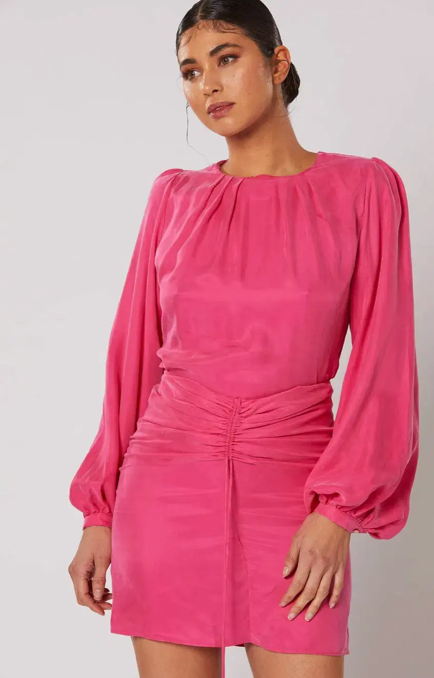 Winona Cerise Short dress Pink Size S for rent on The Volte - main image