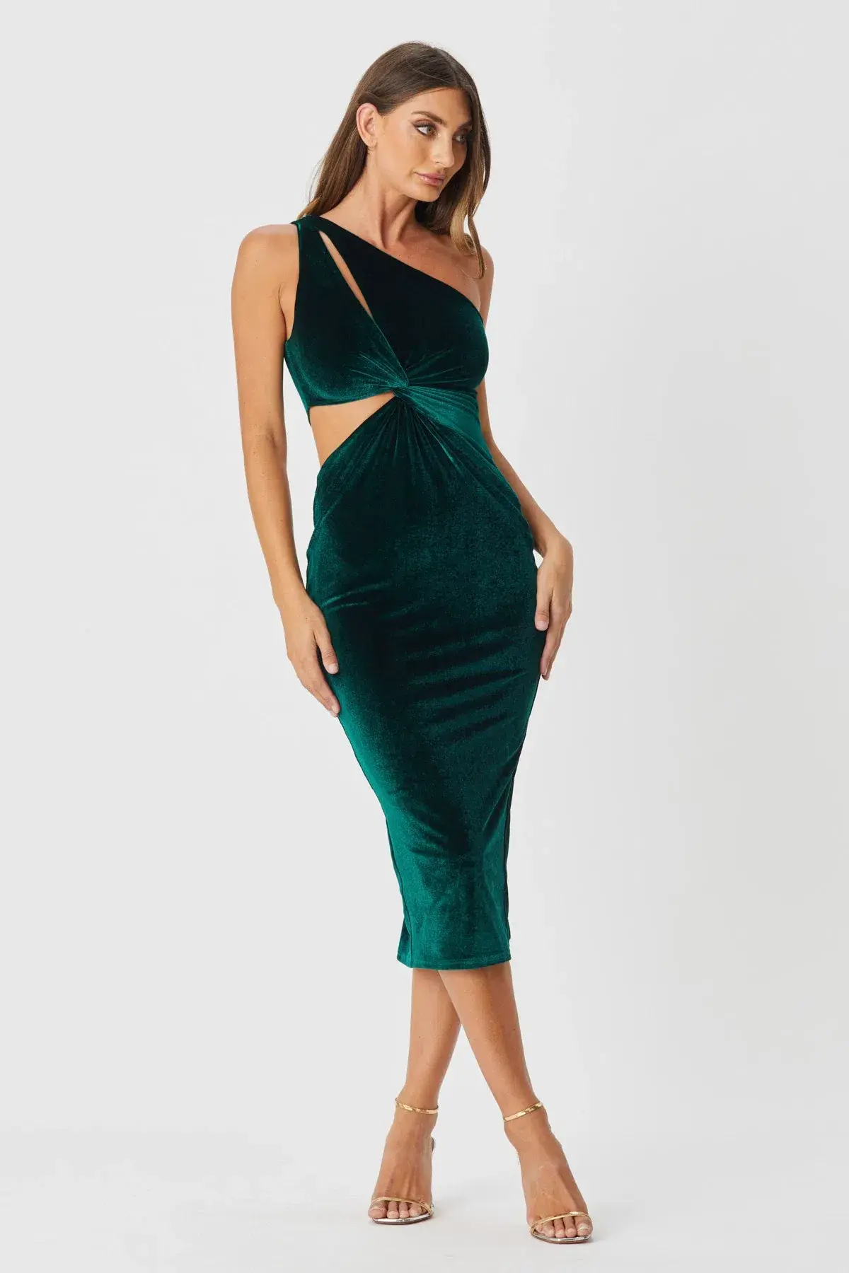 Bianca and Bridgett Riya Emerald Midi Dress Green Size 10 - Image 2